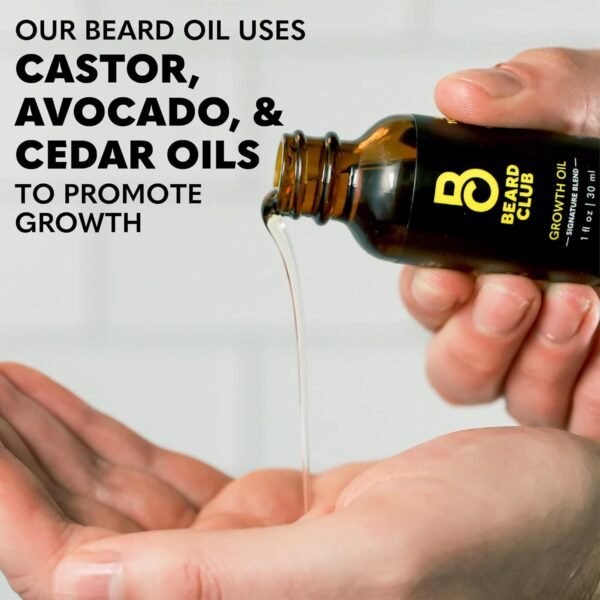 Beard Club - Beard Growth Serum with Natural Castor, Coconut and Avocado to Grow a Thicker, Fuller Beard, Fill in Patches and Stimulate Healthier Facial Hair Growth - Image 8