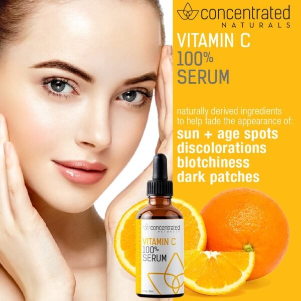 Vitamin C Serum for Face | Professional Grade | High Concentrate Formula May Help Smooth Appearance of Wrinkles, Brightens | May Improve Appearance of Skin Tone for More Youthful-Looking Skin 1oz - Image 3