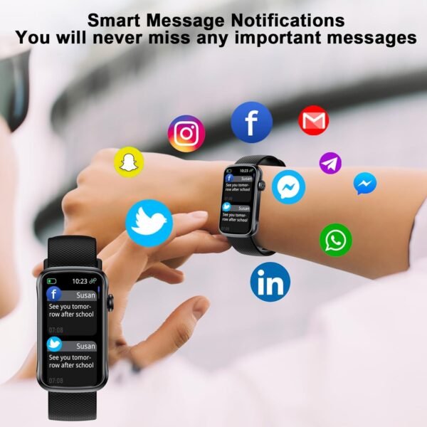 Smart Watch, 1.47" HD Smartwatch for Men Women with 24 Sport Modes, IP68 Waterproof Fitness Tracker with 24/7 Heart Rate/Sleep/SpO2 Monitor, Step Tracker, Pedometer, Activity Tracker for Android iOS - Image 4