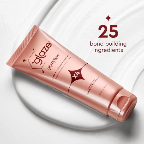 glaze Glaziplex Super Bond Treatment – Deep Conditioning Hair Mask Repairs, Strengthens, Protects in Just 4 minutes – 6.4 oz - Image 7