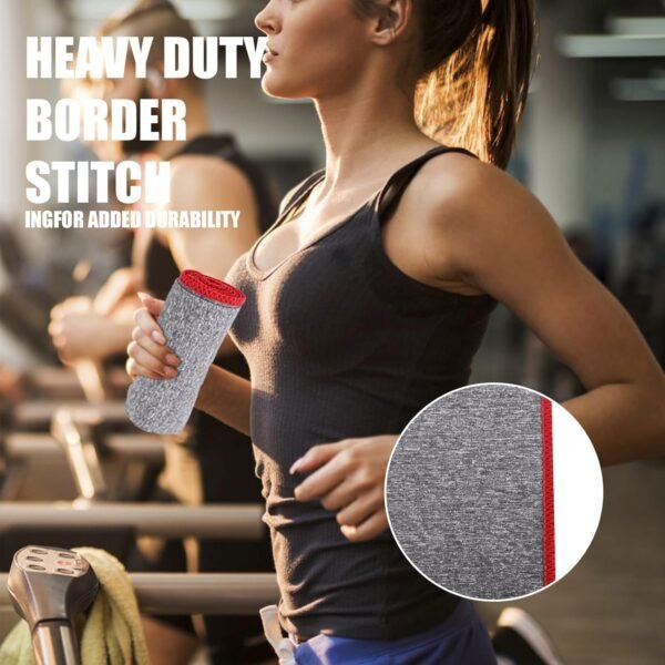 Microfiber Quick Dry Gym Towel, Silver ION Odor-Free Absorbent Fiber, Fast Drying, Men & Women Workout Gear for Body Sweat, Working Out, Towels, 5 Pack,16 * 26.8Inch - Image 4