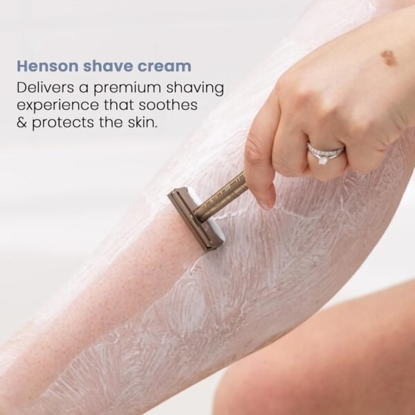 Henson Shaving Shave Cream For Men and Women - Formulated Safe For Sensitive Skin - Rich, Nourishing Lather That Protects Against Irritation, Cuts, Razor Burns - 3.4 fl oz - Image 3