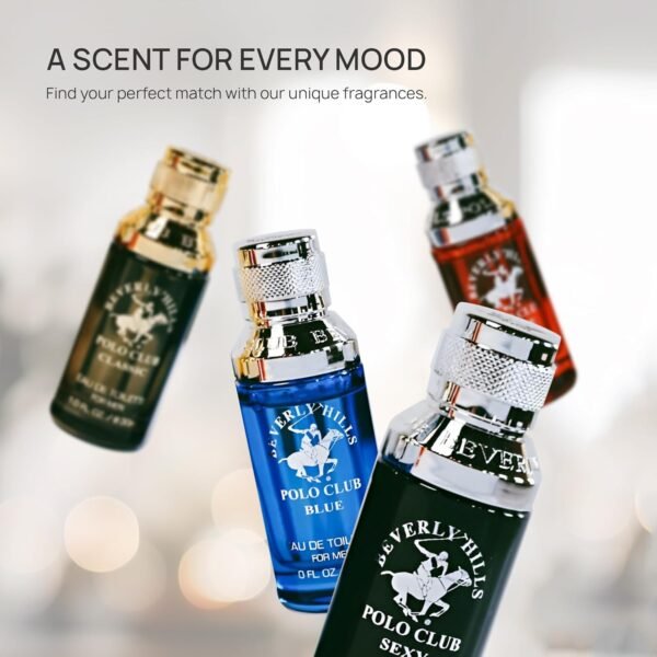 Beverly Hills Polo Club Exclusive Fragrance Collection For Men With 4 Different Fragrances, Blaze, Blue, Classic, and Sexy, 1fl oz Each (Pakaging May Vary) - Image 5