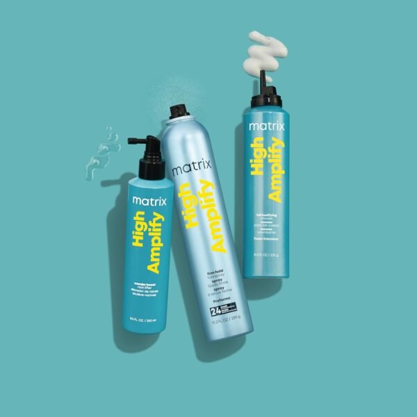 Matrix High Amplify Wonder Booster Root Lifter Spray | Provides Extreme Volume & Body | Boost Structure in Fine Hair, Thin & Limp Hair | Flexible Hold | Salon Hair Styling | 8.5 Fl. Oz. | Vegan - Image 7