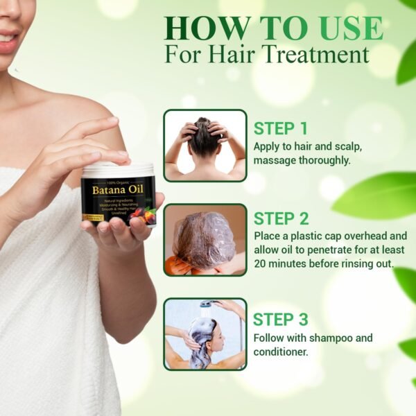 100% Natural Batana Oil for Hair Growth, Dr. Sebi Hair Oil from Honduras, Prevent Hair Loss, Eliminates Split Ends for Men & Women - Image 3