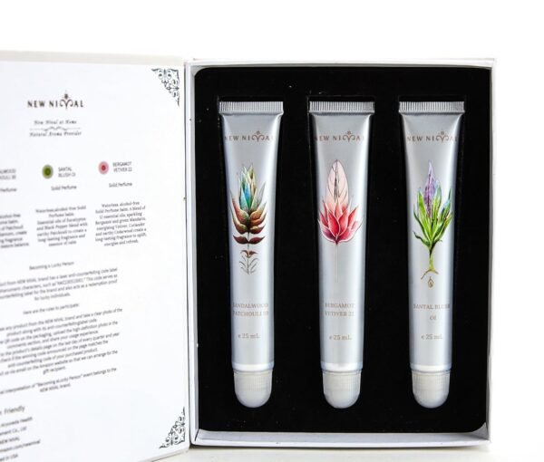 Solid Perfume-Eau de Parfum Gift Set -Unisex Fragrances for Every Occasion: Bergamot,SANTAL BLUSH,Sandalwood & Patchouli Scents - Pack of 3 Bottles, 75ml. - Image 5