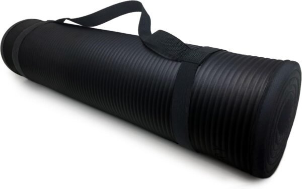 MICRODRY Deluxe Fitness Exercise Yoga Mat for Home & Gym, Extra Thick for High Impact Training, Multi Layered Skid Resistant Surface, Odor Neutralizing with Carrying Strap - Image 6