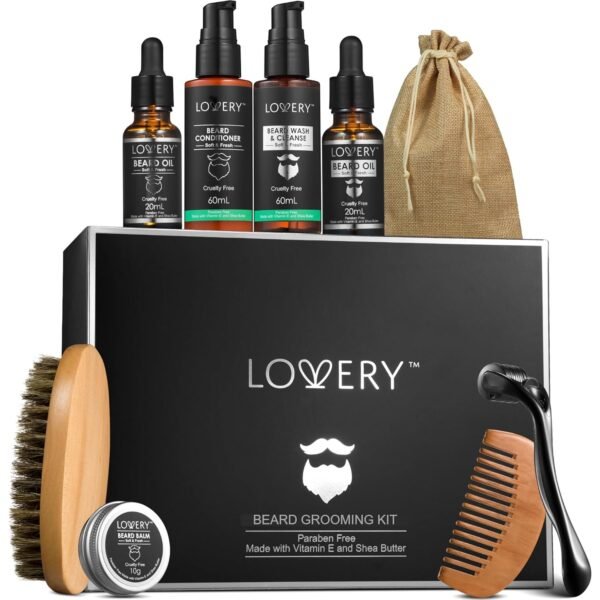 Beard Grooming Kit, Valentines Gifts for Men, Beard Kit Set with Beard Oil, Balm, Wash, Brush, Comb & More, Mens Gifts for Dad Him Boyfriend Husband Man, Stocking Stuffers for Men, Birthday Gifts - Image 7