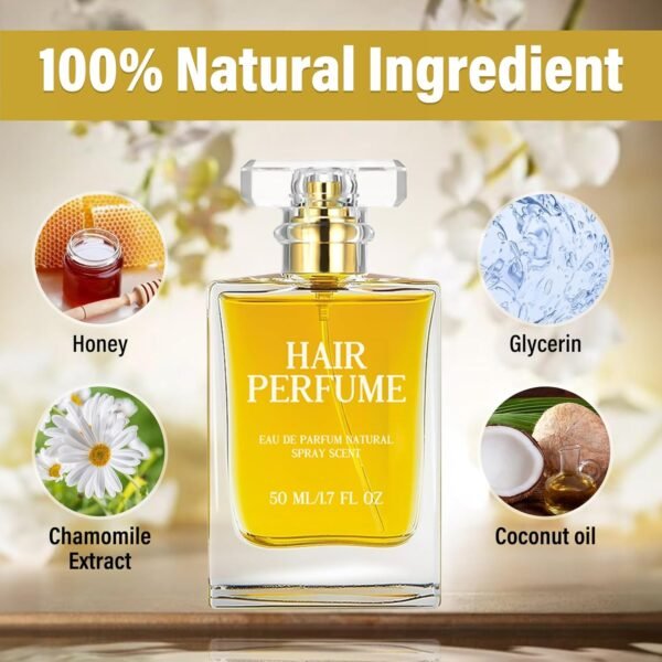 Hair Perfume, Hair Essential Oil Perfume for Women, Pheromone Fragrance for Dry Damaged Hair, Hair Mist with Anti Frizz Nourishing, Premium and Long-lasting Scent - Image 7