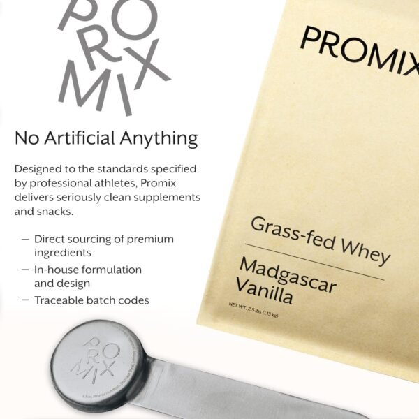 Promix Whey Protein Powder, Vanilla - 2.5lb Bulk - Grass-Fed & 100% All Natural - ­Post Workout Fitness & Nutrition Shakes, Smoothies, Baking & Cooking Recipes - Gluten-Free & Keto-Friendly - Image 7