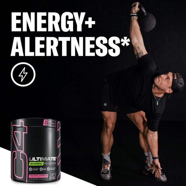 Cellucor C4 Ultimate Shred Pre Workout Powder for Men & Women, Weight Loss Supplement with Ginger Root Extract, Strawberry Watermelon, 20 Servings (Pack of 1) - Image 6