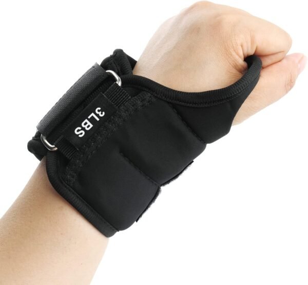 Wrist Weights with Thumb Loops Lock for Women Men Kids 1 Pair 2 3 4 5 6 LBS Arm Weight Ankle Weights Weighted Gloves for Running Walking Jogging Physical Therapy Gym Workout Cardio Exercises - Image 5