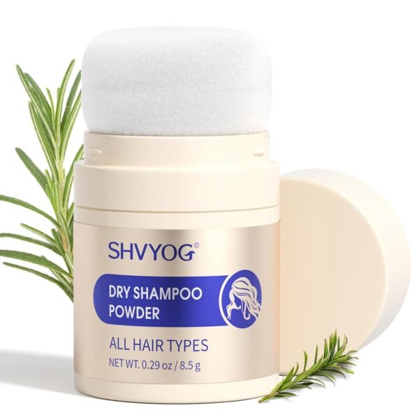 SHVYOG Dry Shampoo Powder for Women & Men, Travel Size Dry Shampoo, No White Cast, Non Toxic, Organic, Paraben & Benzene Free, Non Aerosol - 8.5g - Image 2