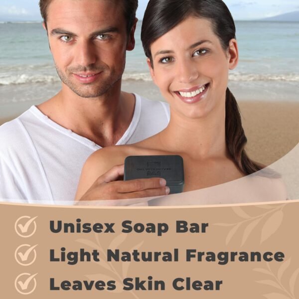 One With Nature Dead Sea Salt Activated Charcoal Soap 4oz 3Pack, Black Bar Soap Detoxifying Body Wash Soap Bar & Face Soap Vegan Men Soap with Shea Butter 100% Natural Soap for Men & Women Soap Bar - Image 5