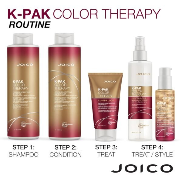 Joico K-PAK Color Therapy Color-Protecting Shampoo | For Color-Treated Hair | Boost Shine | Improve Elasticity | Repair Breakage | Rebuild Damaged Hair | With Keratin & Argan Oil - Image 7