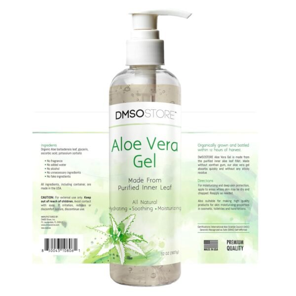 Aloe Vera Gel, 32 oz (908g), Alcohol-Free, Made From Purified Aloe Vera Inner Leaf, Soothing, Skin Moisturizing, Hydrating - Image 3