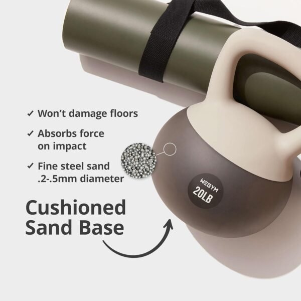 Soft Kettlebells with Cushioned Impact-Resistant Base and Anti-Slip, Wide-Grip Handle for Home Workouts, Weightlifting, and Personal Training - Image 4