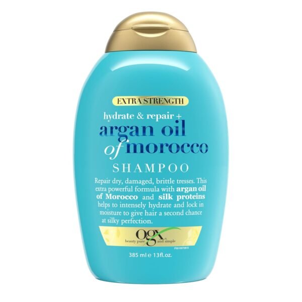 OGX Extra Strength Hydrate & Repair Shampoo with Moroccan Argan Oil - Moisturizes Dry, Damaged Hair - Sulfate-Free, Paraben-Free - 13 fl oz - Image 2