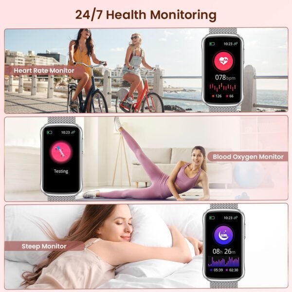 Fitness Tracker Smartwatch for Women Men: Health Activity Trackers with Heart Rate Blood Oxygen Sleep Monitor Step Counter Sport 1.47" Touchscreen IP68 Waterproof Smart Watch Compatible Android iOS - Image 4