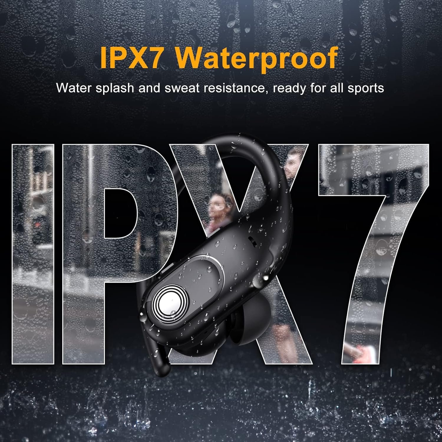 Wireless Earbuds Bluetooth Headphones 130Hrs Playtime with 2500mAh Wireless Charging Case LED Diaplay Hi-Fi Waterproof Over Ear Earphones for Sports Running Workout Gaming - Image 7