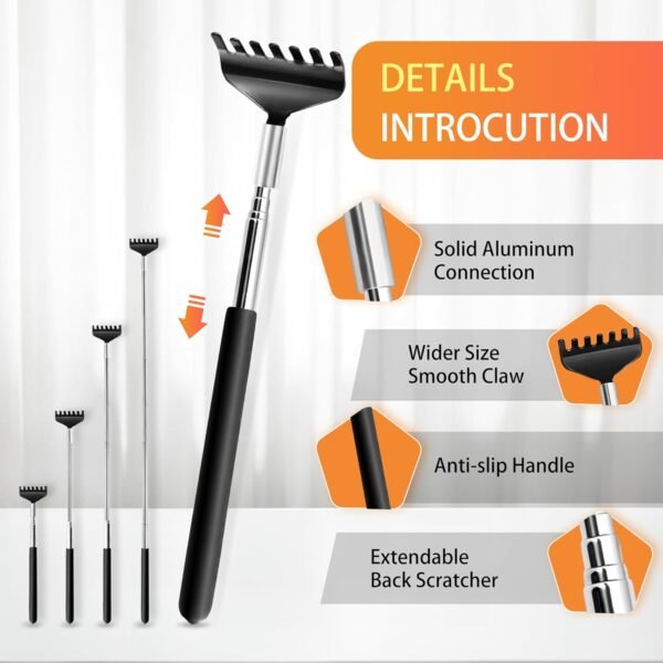 USAGA 28 Fingers (3rd Generation) Head Massager, Scalp Massager, Head Scratcher, Extendable Back Scratcher for Stress Relief, Hair Stimulation and Body Relaxing - Image 4