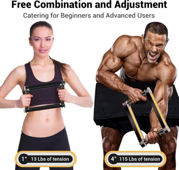 Rip Stick Efficient Quick Strength Training, Upper Body, Shoulder, Joint Ripstick Exercise Equipment, Portable High Gloss Aluminum aAlloy Rip Stick Workout, Stable Adjustable Resistance Band - Image 6