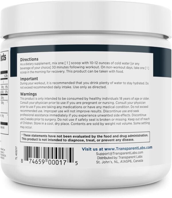 Transparent Labs Creatine HMB - Creatine Monohydrate Powder with HMB for Muscle Growth, Increased Strength, Enhanced Energy Output, and Improved Athletic Performance - 30 Servings, Unflavored - Image 10