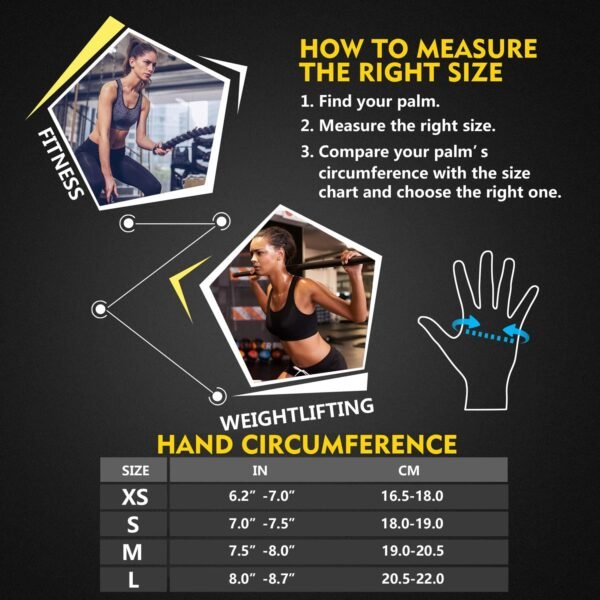 ihuan Breathable Weight Lifting Gloves: Fingerless Workout Gym Wrist Support | Enhance Palm Protection | Extra Grip for Fitness |Training | Rowing | Pull-ups - Image 6
