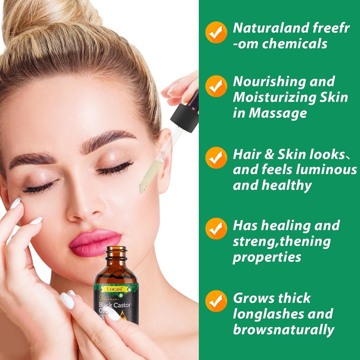 Jamaican Black Castor Oil - 100% Pure and Organic, Cold Pressed in Glass Bottles for Hair Growth, Eyebrow Nourishment, and Skin Hydration - Image 5