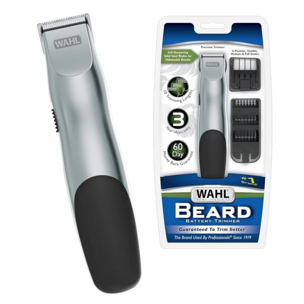 Wahl Groomsman Battery Operated Facial Hair Trimmer for Beard & Mustache Trimming Including Light Detailing and Body Grooming – Model 9906-717V - Image 2