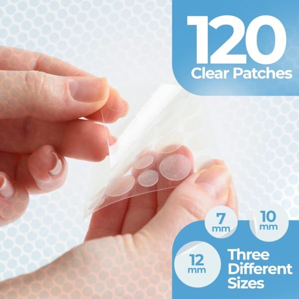 Pimple Patches for Face (120 Pack), Hydrocolloid Patch with Tea Tree Oil - Pimple Patch Zit Patch and Pimple Stickers - Hydrocolloid Acne Patches for Face - Zit Patches -Blemish Patches - Image 5