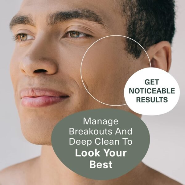 Botanic Tree Men's Face Wash with Glycolic Acid & Activated Charcoal (6oz.) - Deep Cleaning and Energizing Facial Exfoliating Cleanser… - Image 6