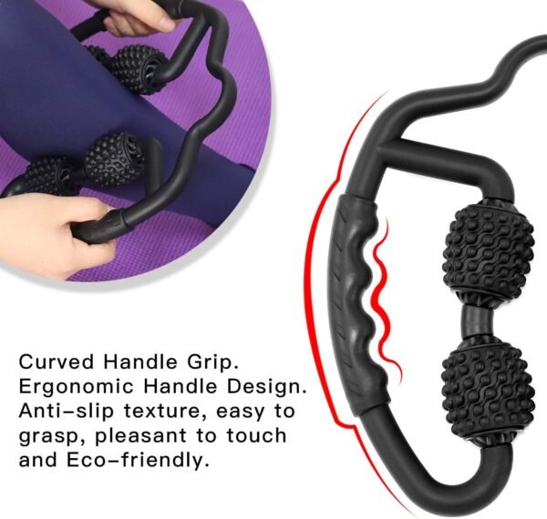 Upgraded Six-Wheel Muscle Roller - Arm & Leg Massager, Forearm & Calf Roller, Tennis Elbow Brace for Men, Carpal Tunnel & Tendonitis Relief, Perfect for Wrist, Hand, Foot, & Thigh - Image 5