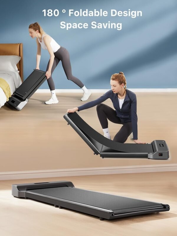 WALKINGPAD Z1 Walking Pad Treadmill, 180°Foldable Under Desk Treadmill for Home Office with 242lb Capacity, 2 in 1 Portable Treadmill for Walking and Jogging Remote Control in LED Display - Image 3
