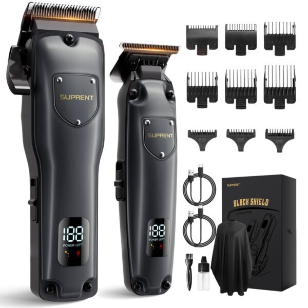 SUPRENT Hair Clippers for Men Professional, USB-C Rechargeable Cordless Clippers for Hair Cutting, Mens Hair Clippers and Trimmer Kit for Barber with LED Display for Barbers & Home Use - Image 2