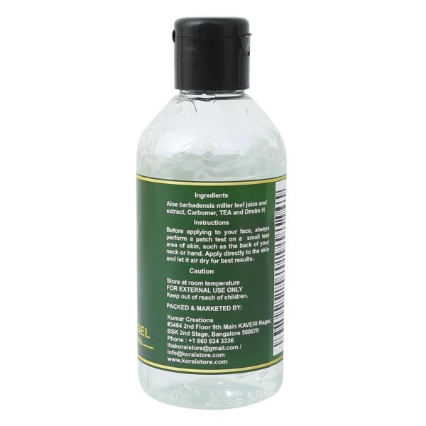 KORAI Aloe Vera Gel from freshly cut 99% Pure Aloe Vera Gel-Natural Ingredients-Vegan, Unscented - For Face, Skin, Hair, Sunburn relief - Image 7
