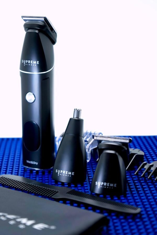 Supreme Trimmer All-in-One IPX6 Multigroomer | 120 Min Run Time | 14pc Versatile Grooming Kit w/Guide Combs & Interchangeable Heads for Full Body | SMG3030 - Image 9