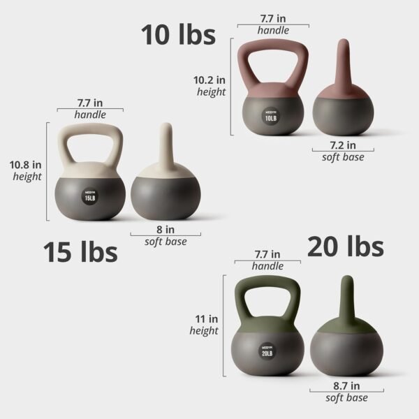 Soft Kettlebells with Cushioned Impact-Resistant Base and Anti-Slip, Wide-Grip Handle for Home Workouts, Weightlifting, and Personal Training - Image 9