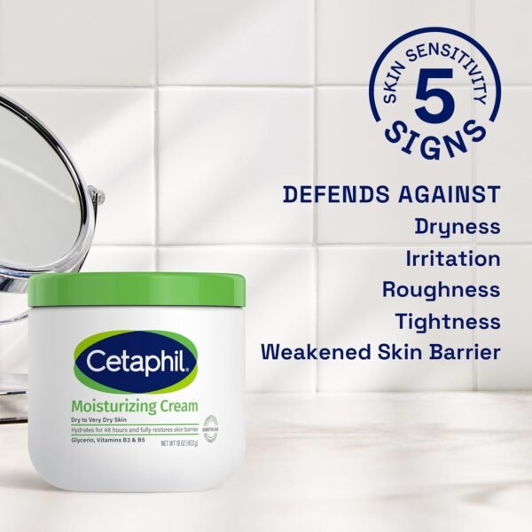 Cetaphil Face & Body Moisturizer, Hydrating Moisturizing Cream for Dry to Very Dry, Sensitive Skin, NEW 3 oz Pack of 3, Fragrance Free, Non-Comedogenic, Non-Greasy - Image 4
