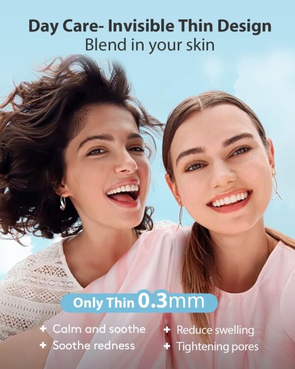 LitBear Acne Pimple Patches- Day and Night 4 Sizes 180 Dots Thin & Thick Hydrocolloid Patches with Witch Hazel, Tea Tree & Calendula Oil, Extra Adhesion for Face Zit Patch Dots - Image 4