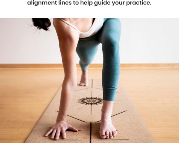 Luxury Cork Yoga Mat - Non Slip, Extra Thick Grip. Thicker, Longer, and Wider for More Comfort and Support. Tough Enough For Hot Yoga. Natural, Non Toxic, and Eco Friendly. Optional Alignment Lines. - Image 6