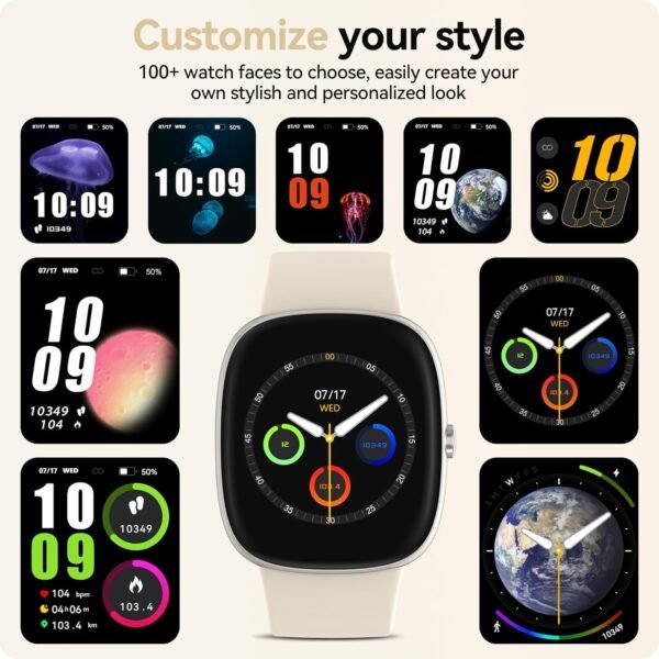 Fitness Tracker Watch with 24/7 Heart Rate Blood Oxygen Sleep Monitor, 1.69" HD 10 Day Battery Life Smart Watch, Step Calorie Counter Pedometer Activity Trackers Smartwatches for Women Men - Image 6