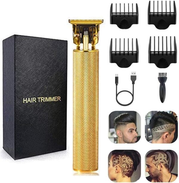 Professional Hair Clippers for Men Electric Haircut Kit Hair Trimmer Grooming Waterproof Rechargeable Close Cutting T Blade Trimmer USB Rechargeable Clippers for Hair Cutting with Guide Combs - Image 2