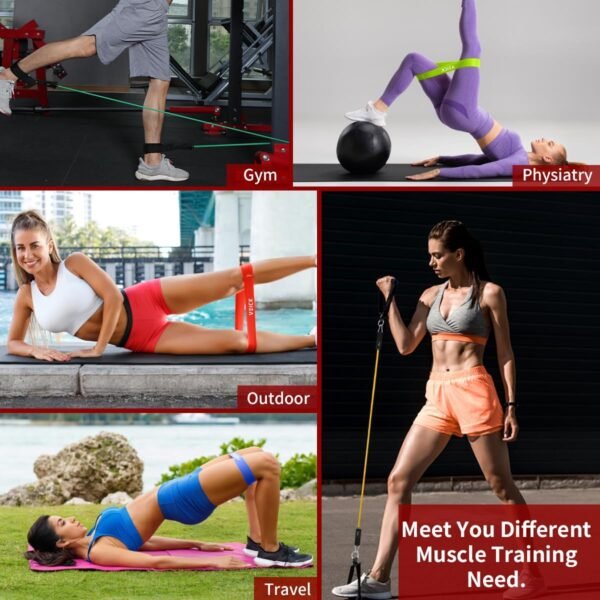 VEICK Resistance Bands, Exercise Bands, Workout Bands, Resistance Bands for Working Out with Handles for Men and Women, Exercising Bands for Fitness Weights Work Out at Home - Image 9