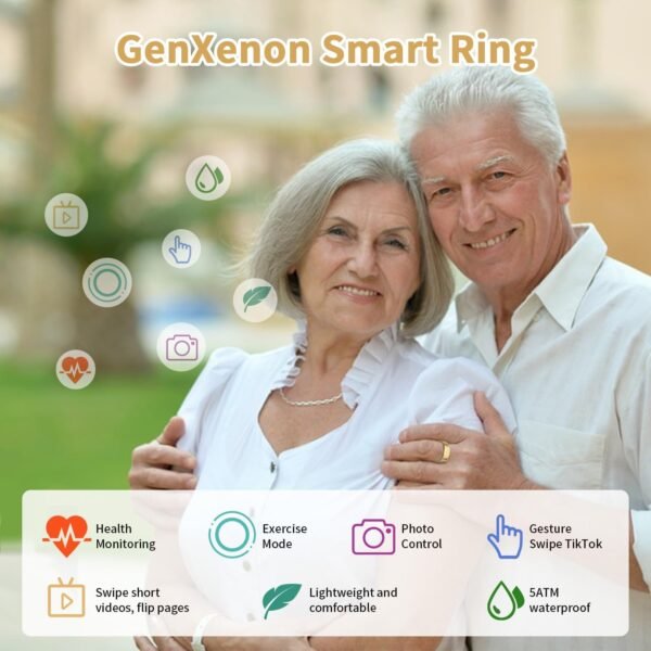 Fitness Tracker Smart Ring，Step Counter, Heart Rate Blood Oxygen Health Ring, for Men and Women - Image 8