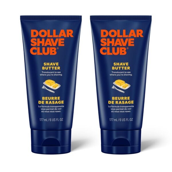Dollar Shave Club | Shave Butter 2-Pack | For Sensitive Skin, A Translucent Shaving Cream & Gel Alternative, Designed For A Gentle Glide, Helps To Fight Razor Bumps and Ingrown Hairs, Blue - Image 2