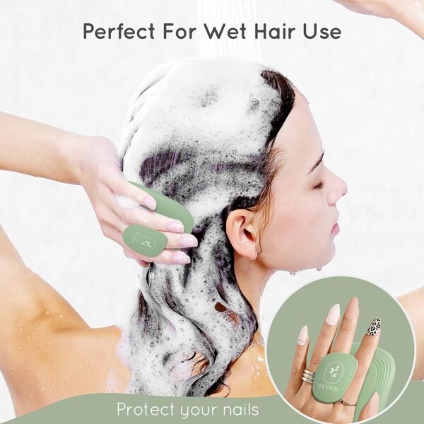 Massage Shampoo Brush, for Hair Growth and Dandruff Removal, Scalp Massager Exfoliating Brush, Soft Silicone Brush for Gentle Massaging on Scalp,for Wet & Dry Hair,for Men and Women. - Image 4