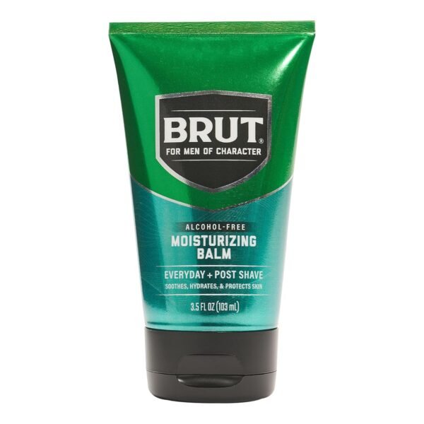 BRUT Moisturizing Balm - Soothing Men’s Face Moisturizer with Signature Scent - Lightweight and Grease-Free Aftershave Lotion - 3.5 oz - Image 2