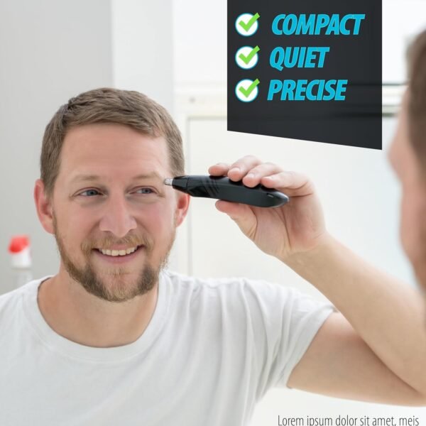 Nose Hair Trimmer for Men Women - Electric Nose Hair Clipper with Replaceable Stainless Steel Blade, Powerful 8000RPM Motor, Wet/Dry Use, Travel Lock, Portable Design USB Rechargeable - Image 7