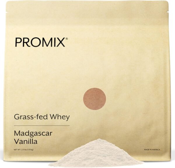 Promix Whey Protein Powder, Vanilla - 2.5lb Bulk - Grass-Fed & 100% All Natural - ­Post Workout Fitness & Nutrition Shakes, Smoothies, Baking & Cooking Recipes - Gluten-Free & Keto-Friendly - Image 2